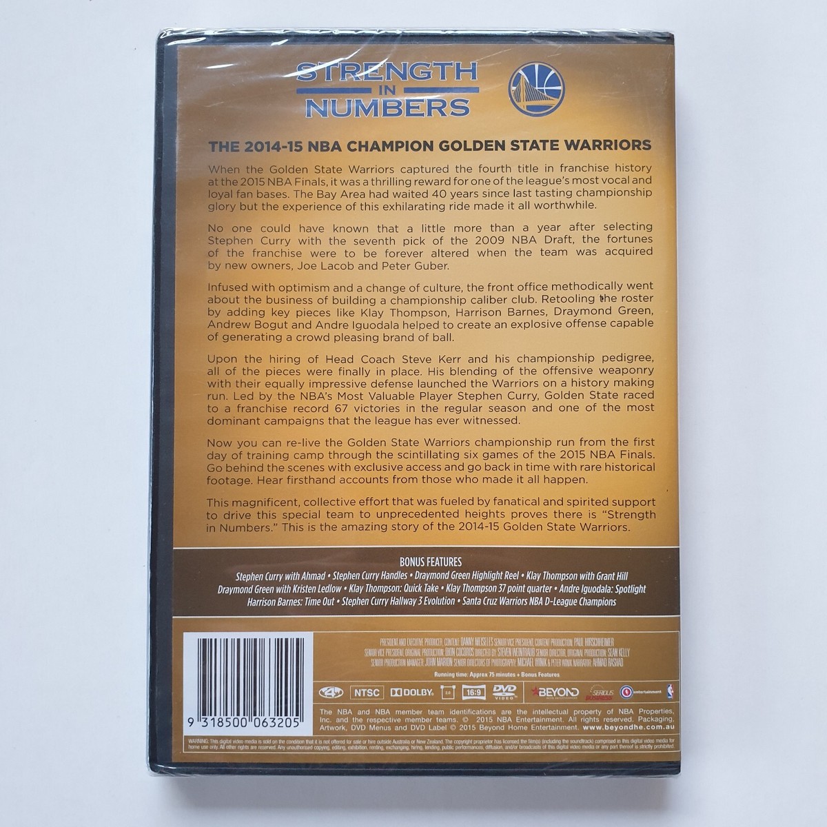 Nba-2015 Champions Official Finals Film (DVD, 2015) for sale