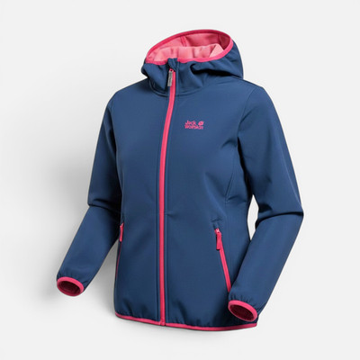 Jack Wolfskin girls Fourwinds jacket, soft shell jacket, dark indigo, 164