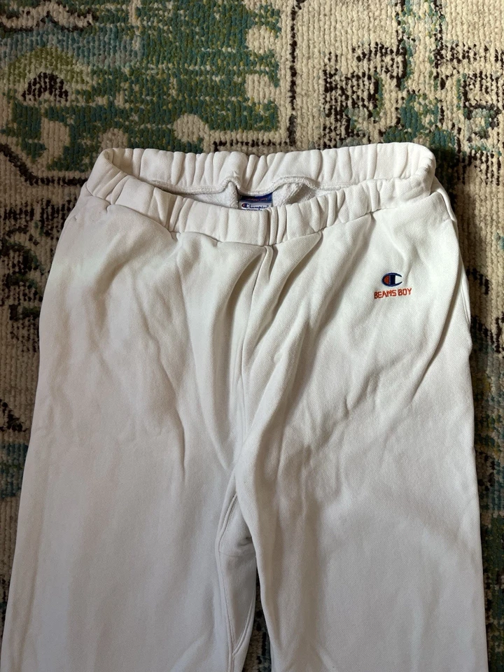 Pantalones deportivos Champion X Beams para niño blancos grandes de algodón pierna ancha blancos Foto 2 de 4