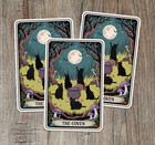 4" The Coven Witchy Black Cats Tarot Card Sticker 3 Pack - Halloween Vinyl Decal