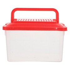 Plastic Fish Bowl with Lid Desk Pet Habitat Containers