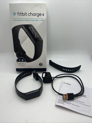 Fitbit Charge 4 - Black - Fitness Tracker, GPS, Fitbit Pay w/Charger And Box