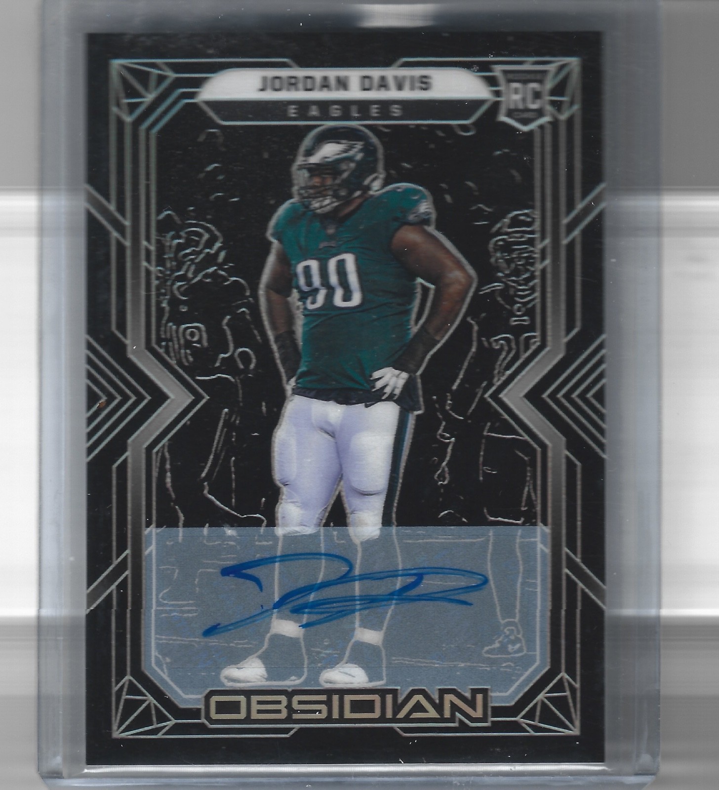 2022 Obsidian Eagles Jordan Davis Auto RC /199 Card# 151
