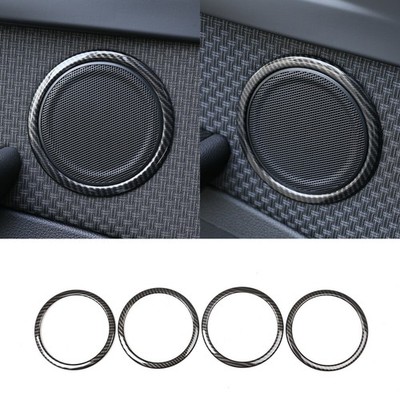 4PC ABS Kohlefaser Tür Horn Lautsprecher Ring Trim Für Toyota Supra 2019-21