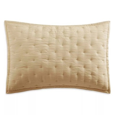 Donna Karan Meditate Luxury Standard Pillow Sham Shams Gold Set Of 2 Linen Silk