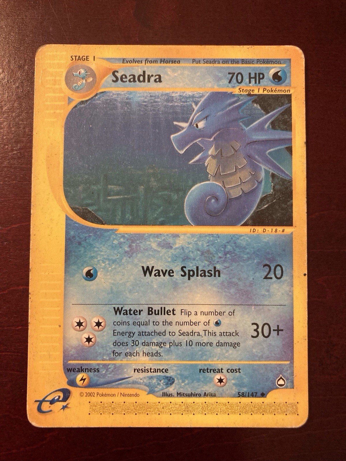 Seadra 58 /147 Aquapolis Uncommon Pokemon TCG Card HP
