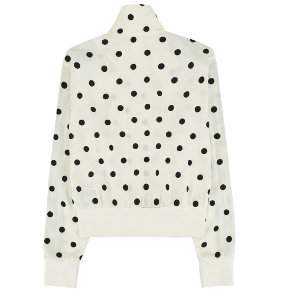 Adidas Women Originals Satin Polka Dot Track Top Off White Asian