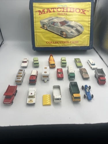 Vintage Lot of Hot Wheels Matchbox Lesney Cars, Trucks Etc w/ Collector’s Case