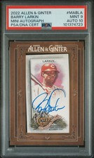 2022 Topps Allen & Ginter Mini Framed Auto #MABLA BARRY LARKIN | PSA 9/PSA 10