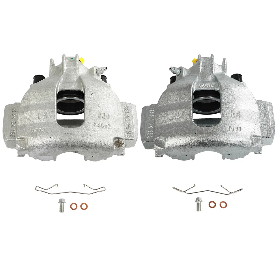 Front Pair Brake Calipers For 1999-2006 Volvo S80 2001-2007 Volvo V70 w/ Bracket - Изображение 3 из 4