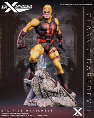 1:6 Daredevil Classic Marvel Fan Art UNPAINTED High Quality Garage Kit