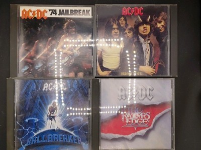Lot of 4 AC/DC CDs '74 Jailbreak The Razors Edge Higheay To Hell Ball Breaker