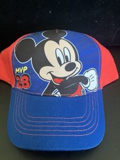 Disney Mickey Mouse MVP 28 Boys Red  Blue Baseball Cap Adjustable Snapback NEW 