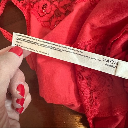 Body FREE PEOPLE Intimately FP Side of Sass XS Rojo Dama Pájaro Nuevo con Etiquetas - Imagen 11 de 14