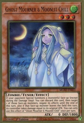 YUGIOH: 1X Ghost Mourner & Moonlit Chill MGED-EN023 Premium Gold Rare NM