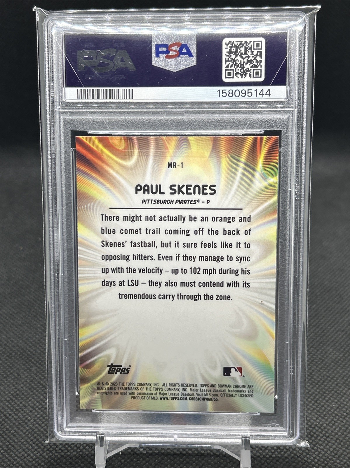 2023 Bowman Draft - Mood Ring Paul Skenes #MR-1 (RC) PSA 9 view 2