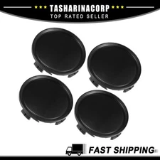 Universal Piece of 4 75mm Dia 4 Clips Wheel Tyre Center Hub Caps Cover Black