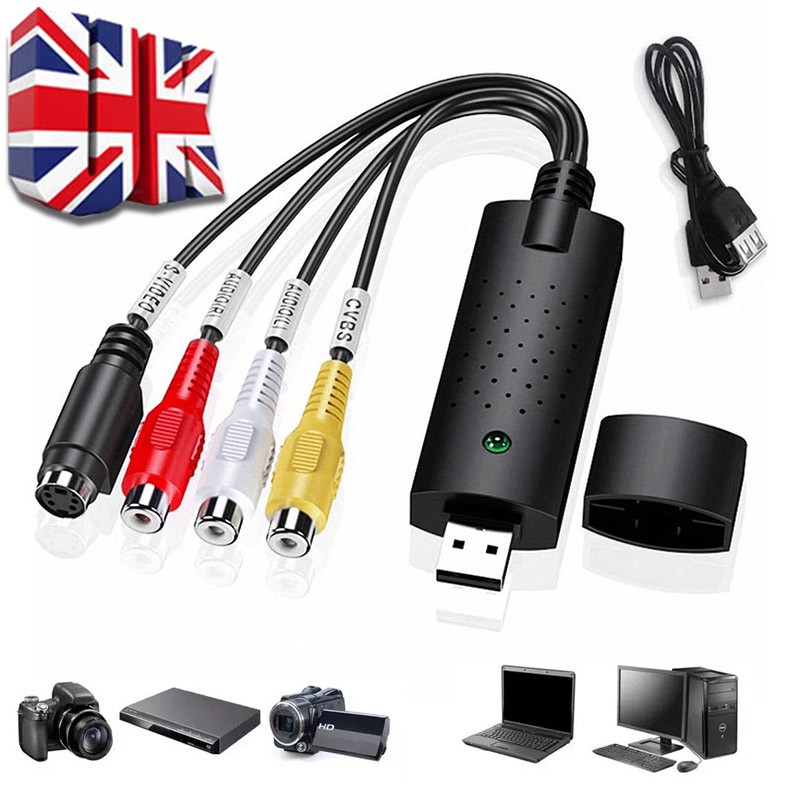 Usb Video Capture Card Easy Cap Vhs Vcr Mini Dv Hi8 Dvd To Digital Converter UK