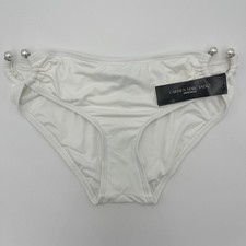 Carmen Marc Valvo Women's Small Side Ring Bottom Bikini White C7A100 74