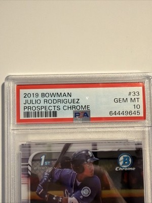 その他 bowman Julio Rodriguez psa10 chrome PSA 10 JULIO RODRIGUEZ 2019 1st Bowman Chrome #BCP33 Rookie Card