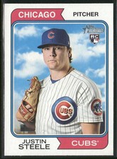 Justin Steele 2023 Topps Heritage #63 Rookie Card. rookie card picture