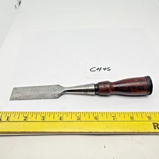 Vintage STANLEY No. 750 Socket Style Bevel Edge 1" Wide Chisel - USA