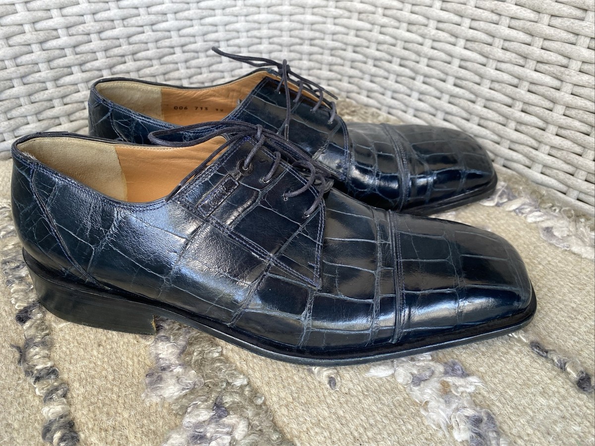Mauro Vintage Alligator Cap Toe Lace Up Oxford Shoes 10 Turn heads the moment you walk in. Crafted for men who know  main image 2