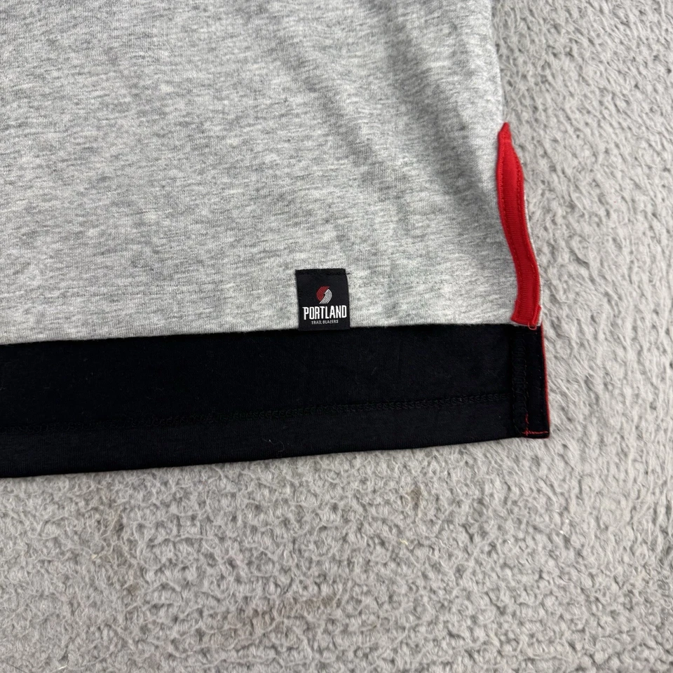 Nike NBA Portland Trail Blazers Gray/Black/Red Dri-Fit T-Shirt Mens Sz Xxl 2xl - Image 2 of 4