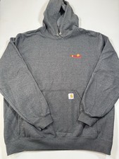 Carhartt Hoodie Mens XL Gray Original Fit Pullover Midweight Embroidered K121