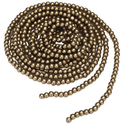 WILLBOND 16ft Christmas Wood Bead Garland Bronze Gold Decor