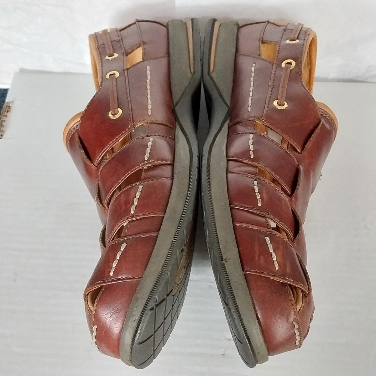Sperry Top -Sider Gold Cup Mens Leather Fisherman Sandals 