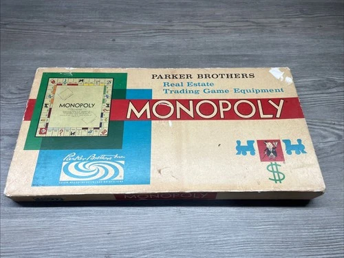 Vintage 1961 Monopoly Board Game by Parker Brothers  Classic Original Complete