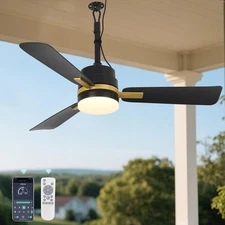 42" Outdoor Ceiling Fans with Lights and Remote,Hanging Gazebo Fan,Plug in Ceili
