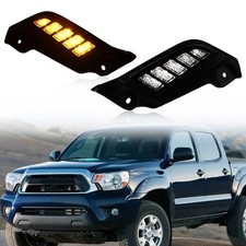 Switchback White/Amber Front Side Marker Headlight Daytime Running Lamp Seque...