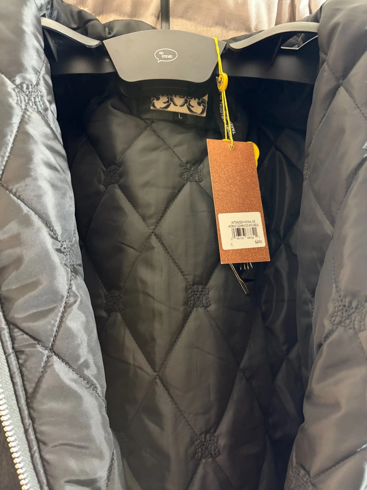 Watson Hooded Jacket Geometric Pattern Black Charcoal Zip Zipper Men's L image 3