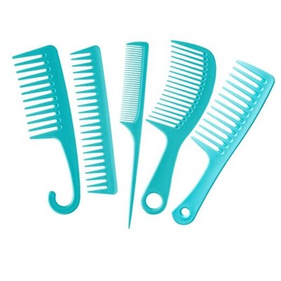 5 PCS Hair Comb Set Wide Tooth Comb for Detangling Fine Tooth Rat Tail Comb 