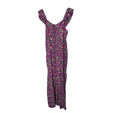 Ann Taylor Loft Hibiscus Ruffle Midi Halter Dress Women's Size 4