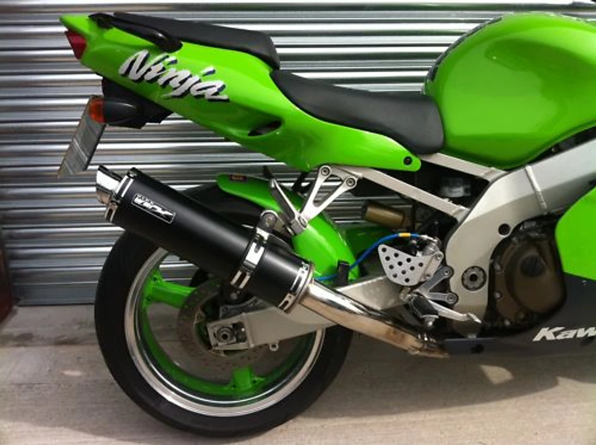 Kawasaki ZX9R All Models Round Powder Black Exhaust SL eBay