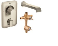 Moen Genta LX Tub  Shower Package - Brushed Nickel -NEW