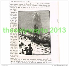 SHOOTING A WELL, PENNSYLVANIA, USA, BOOK ILLUSTRATION (PRINT) 1891