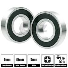 2x 696-2RS Ball Bearing 15mm x 6mm x 5mm 2RS RS QJZ Free Shipping Rubber