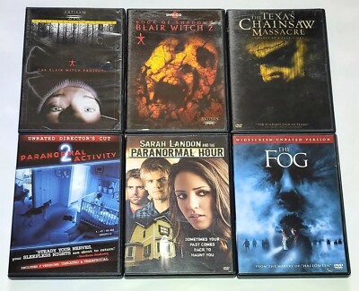 Blair Witch Project 1 & 2, Texas Chainsaw Massacre, The Fog, Paranormal... DVD