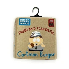 South Park Cartman Burger Crazy Boxer Briefs Mens Medium Underwear Novelty Gift