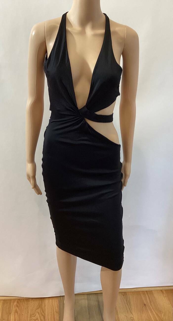 GUCCI BY TOM FORD VINTAGE CUTOUT JERSEY DRESS SZ M - image 1