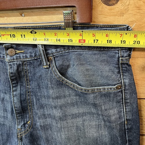 Levis Vintage 505 Jeans Mens Regular Fit Straight Leg Blue 38x32 Cotton Dark - Picture 7 of 12
