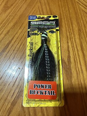 SPRO Power Bucktail Zebra Glow Black Jig 1 1/2oz SPBJZBL-1 1/2