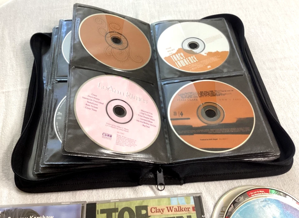 Country Music CD’s Big Lot Of 104 Big Assortment Big Names Binder, Cases & Loose - Image 2 of 4