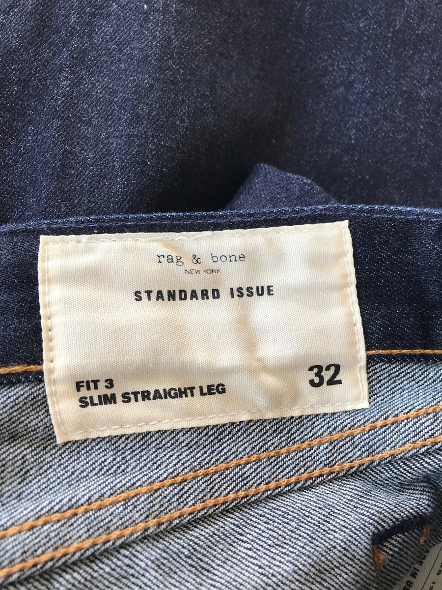 Jean Rag & Bone - Coupe Slim Droite Vintage, Taille 38, Neuf Avec étiquettes, Style Standard Fit 3