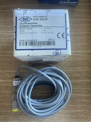 Alco Controls PT3-100v S PCN 802287 Pressure Transmitter 0-100 Psi 1-6v