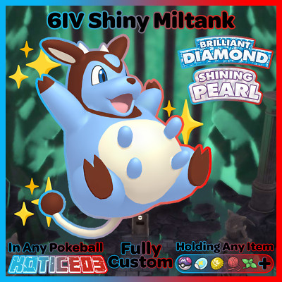   Shiny Super Rare MILTANK 6IV   Pokemon BDSP Level 100 Battle Moves